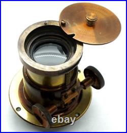 0.9 KG! VERY RARE FAST PETZVAL TYPE BRASS LENS COVERS 6x9 cm