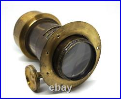 1 KG! VERY RARE FAST PETZVAL TYPE UNIQUE BRASS ANTIQUE LENS COVERS 5x8