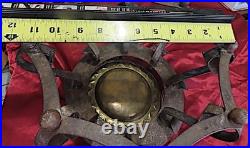 15th. / 16th. Century spanish hammard wrought iron and brass brazier very rare