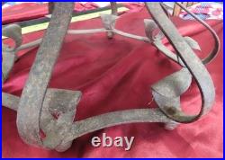 15th. / 16th. Century spanish hammard wrought iron and brass brazier very rare