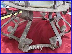15th. / 16th. Century spanish hammard wrought iron and brass brazier very rare