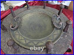 15th. / 16th. Century spanish hammard wrought iron and brass brazier very rare