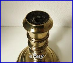 17th Century Solid Brass Capstan Candle Holder Candlestick Very Unusual \ Rare