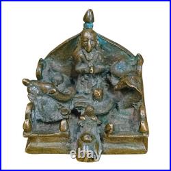 1800's Old Vintage Antique Brass Fine Shiva Family Very Rare Statue / Figure