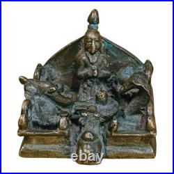 1800's Old Vintage Antique Brass Fine Shiva Family Very Rare Statue / Figure