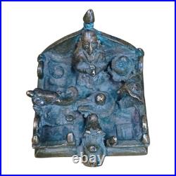 1800's Old Vintage Antique Brass Fine Shiva Family Very Rare Statue / Figure