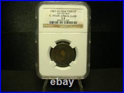 1829-30 C. Wolfe, Spies, & Clark N. Y. 963 Early American Brass Token! Very Rare
