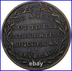 (1845) Temperance 122/ Blank 0b (R-9) Very Rare Temperance Token