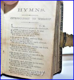 1849 MINIATURE Methodist Hymn Book John Wesley Very Rare Working Brass Clasp