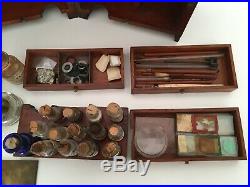 1850 Antique VERY RARE DISSECTION MICROSCOPE BRASS pathology pharmacy MEDICAL