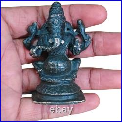 1850's Old Vintage Antique Brass Fine Ganesh Ji Very Rare Statue / Figure