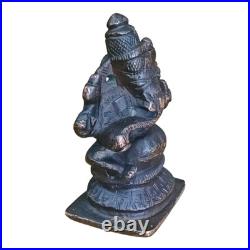 1850's Old Vintage Antique Brass Fine Ganesh Ji Very Rare Statue / Figure