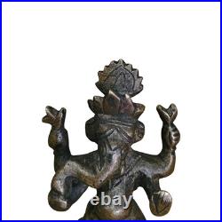 1850's Old Vintage Antique Brass Fine Ganesh Ji Very Rare Statue / Figure
