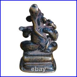 1850's Old Vintage Antique Brass Fine Ganesh Ji Very Rare Statue / Figure