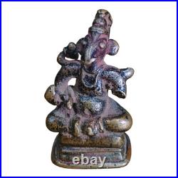 1850's Old Vintage Antique Brass Fine Ganesh Ji Very Rare Statue / Figure