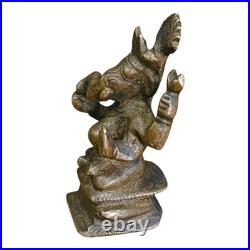 1850's Old Vintage Antique Brass Fine Ganesh Ji Very Rare Statue / Figure