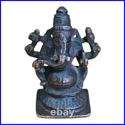 1850's Old Vintage Antique Brass Fine Ganesh Ji Very Rare Statue / Figure