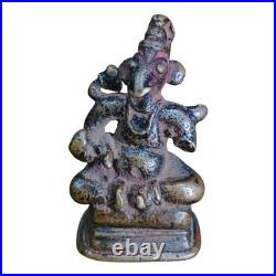 1850's Old Vintage Antique Brass Fine Ganesh Ji Very Rare Statue / Figure