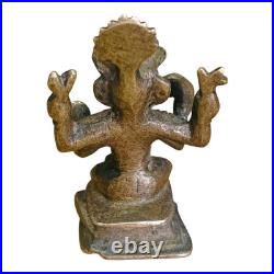 1850's Old Vintage Antique Brass Fine Ganesh Ji Very Rare Statue / Figure