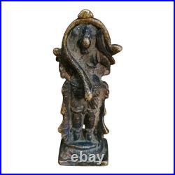 1850's Old Vintage Antique Brass Fine Hanuman Ji Very Rare Statue / Figure