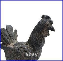 1850's Old Vintage Antique Brass Fine Hen / Cock Bird Very Rare Statue / Figure