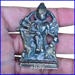 1850's Old Vintage Antique Brass Fine Hindu Goddess Very Rare Statue / Figure