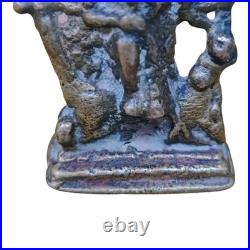 1850's Old Vintage Antique Brass Fine Hindu Goddess Very Rare Statue / Figure