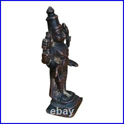1850's Old Vintage Antique Brass Fine Lord Vishnu Ji Very Rare Statue / Figure