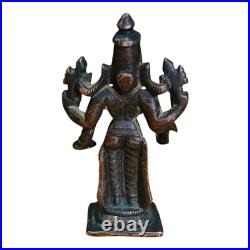 1850's Old Vintage Antique Brass Fine Lord Vishnu Ji Very Rare Statue / Figure