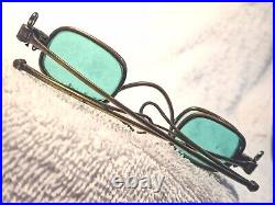 1850's Very Rare Style Brass 4 Lens Continental Sunglasses With 2 Green Lenses