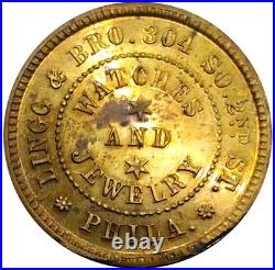 (1876) Philadelphia PA-Ph 222Bb Lingg &Bro Merchant Token Very Rare
