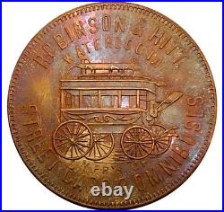 (1885) New Orleans & Waterloo Unlisted Merchant Token Omnibus Mnfr Very Rare