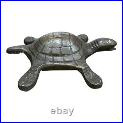 1900's Old Vintage Antique Brass Fine Engraved Turtle Very Rare Statue / Figure