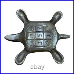 1900's Old Vintage Antique Brass Fine Engraved Turtle Very Rare Statue / Figure