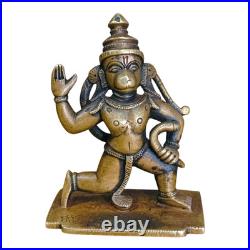 1900's Old Vintage Antique Brass Fine Hanuman Ji Very Rare Statue / Figure