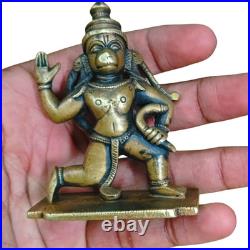 1900's Old Vintage Antique Brass Fine Hanuman Ji Very Rare Statue / Figure