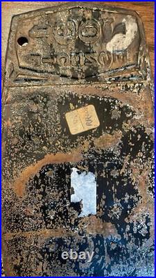 1907 Cincinnati Ohio Brass License Plate Pre State VERY RARE