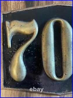 1907 Cincinnati Ohio Brass License Plate Pre State VERY RARE