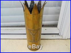 1914 WWI Yankee Division VERY RARE Trench Art brass shell engraved(26division)