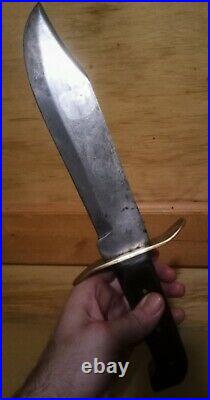 1920's KODIAK BOWIE FIGHTING KNIFE! 14 1/2 VERY RARE CUSTOM ENGRAVED BLADE