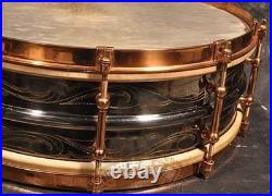 1920s Ludwig Ludwig Deluxe Heavy Brass Snare Very Rare Dedicated Hard case 1920s Ludwig Ludwig Deluxe Heavy Brass Snare Very Rare Dedicated Hard case