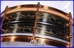 1920s Ludwig Ludwig Deluxe Heavy Brass Snare Very Rare Dedicated Hard case