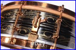 1920s Ludwig Ludwig Deluxe Heavy Brass Snare Very Rare Dedicated Hard case 1920s Ludwig Ludwig Deluxe Heavy Brass Snare Very Rare Dedicated Hard case