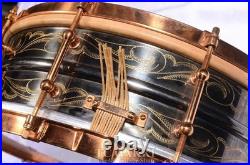1920s Ludwig Ludwig Deluxe Heavy Brass Snare Very Rare Dedicated Hard case