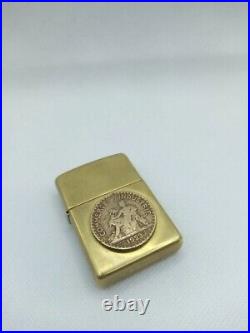 1923 Vintage Bronze Brass Zippo Lighter Coin Collectable Made In USA Very Rare