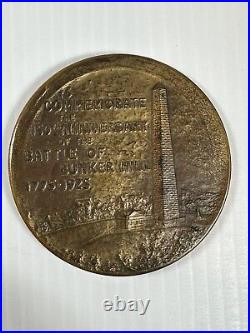 1925 150th Anniversary Battle Of Bunker Hill 3 Brass Coin Very Rare