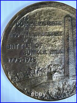 1925 150th Anniversary Battle Of Bunker Hill 3 Brass Coin Very Rare