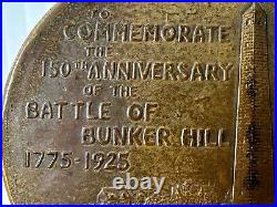 1925 150th Anniversary Battle Of Bunker Hill 3 Brass Coin Very Rare