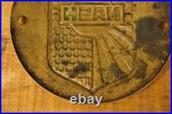 1928-1929 Nash Wire Wheel Hub Emblem Badge Brass VERY RARE Original Condition