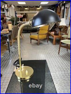 1930s Very Rare Fully Restored Vintage GEC Brass Desk Lamp Bauhaus